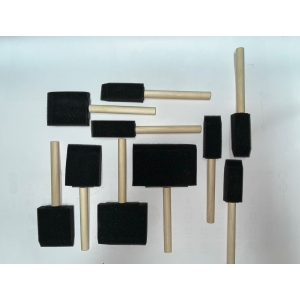 Sponge Brush Set with Wooden Handle